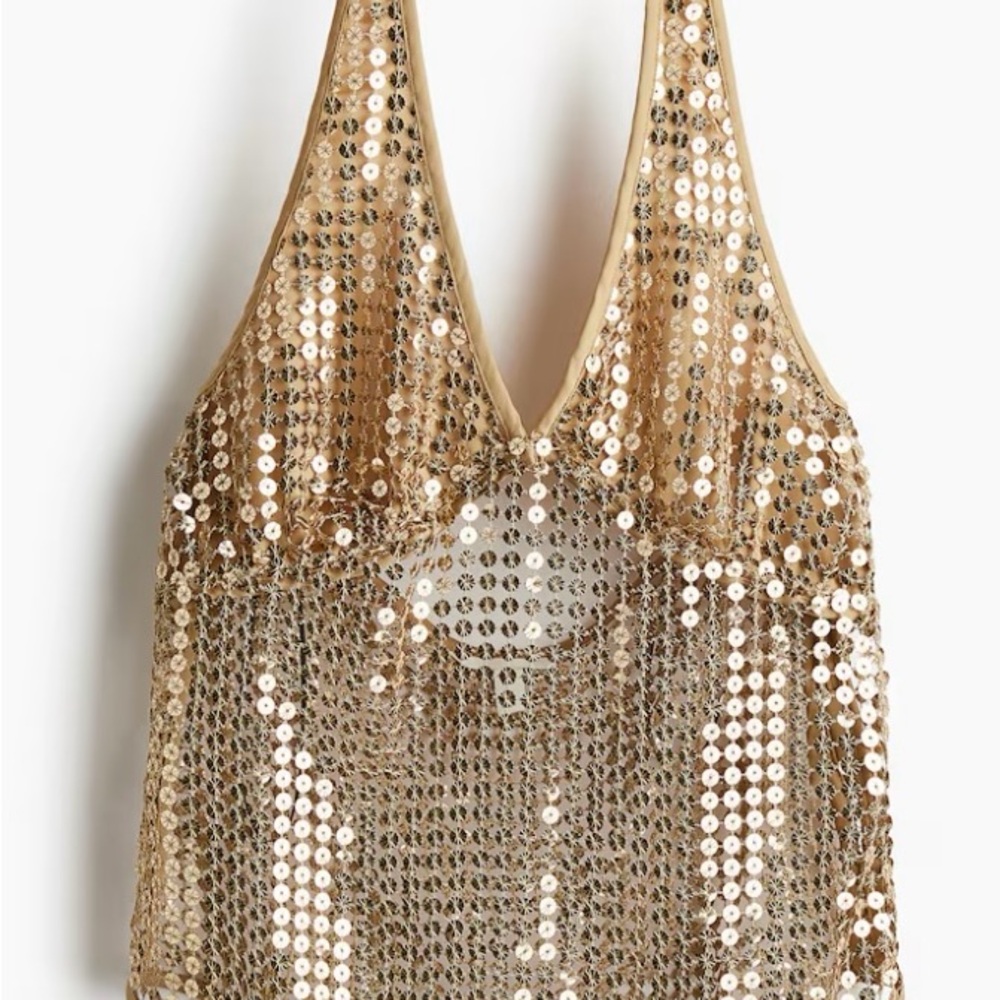 H&M Gold Metallic Tank Top